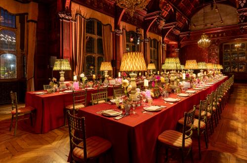 Great Hall Two Long Table Dinner Ollie Blackwell Two Temple Place Westminster wedding venue